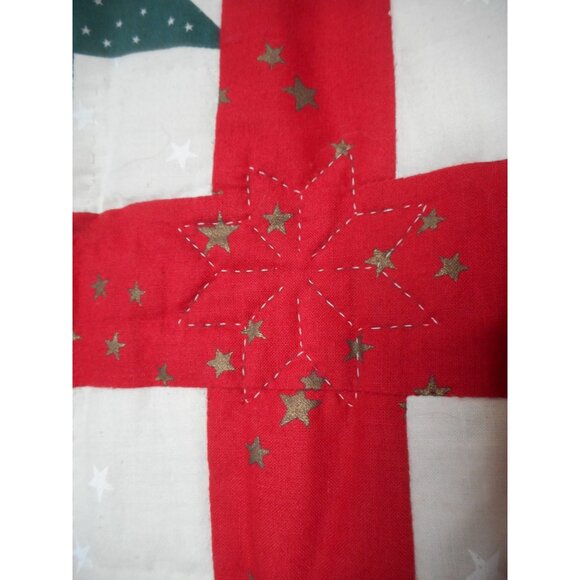 Vintage 1990s Quilted rectangle lap blanket or wall hanging Follow Your Star - Picture 3 of 10